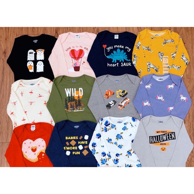 [Ngẫu nhiên] Set 10 bodysuit dài tay OldNavy onweb 2019