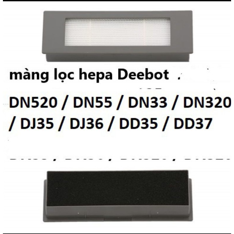 Màng lọc Hepa Robot hút bụi Ecovacs Deebot T8, T5, N8, DN55/ DN33/DN520/ DN320 /DJ35/DD56/DN33 , DT85/DT85G/DD35/DD33