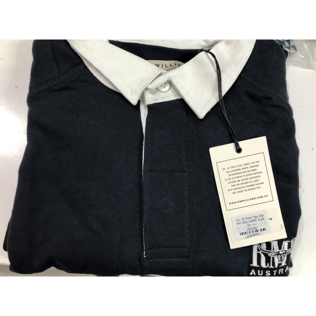 Áo Cổ Polo Tay Dài RM WILLIAMS Xuất Úc - 3414 Cotton Dầy_Mùa Thu-Đông