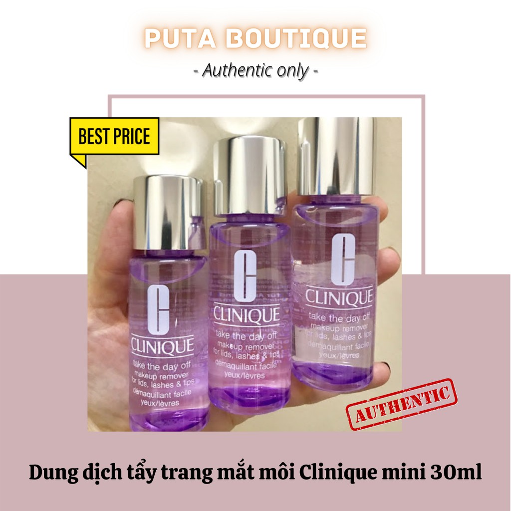 <Hàng auth, bill hãng> Tẩy trang mắt môi Clinique mini 30ml