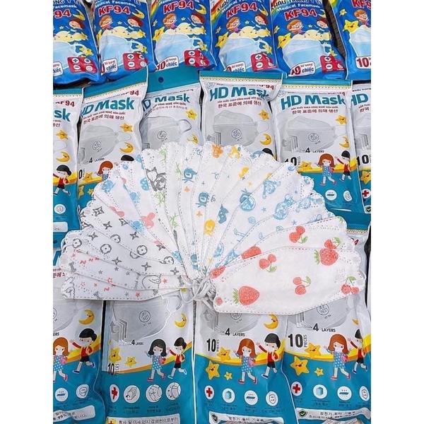 KHẨU TRANG KF94 CHO BÉ 0-7 tuổi gói 10c | BigBuy360 - bigbuy360.vn