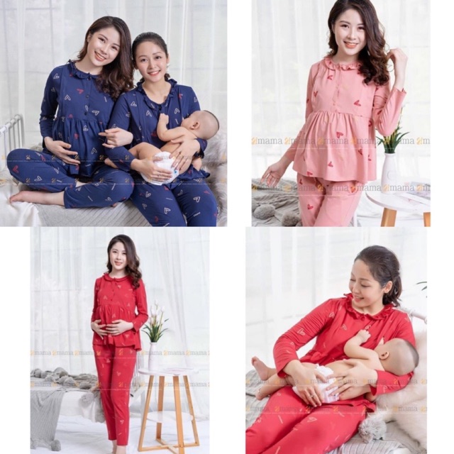 [Ảnh Thật] Bộ Bầu Kết Hợp Sau Sinh 2in1 Tiện Lợi ❤️ Chất Cotton Loại 1 Mềm Đẹp ❤️ Có Khoá Kéo Cho Con Ti Tiện Lợi