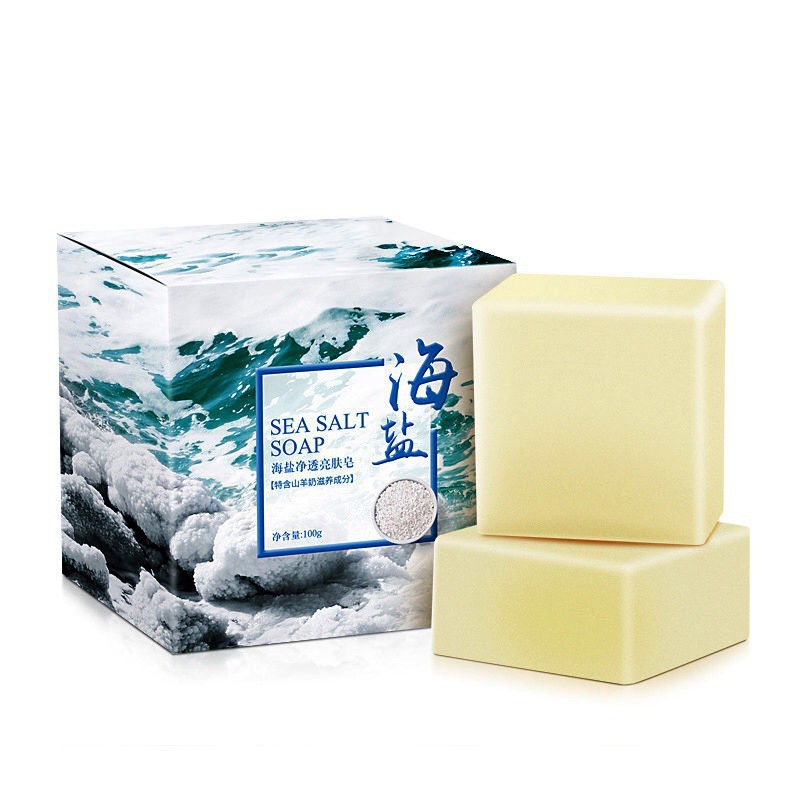 Xà phòng rữa mặt muối biển SEA SALT SOAP không gây kích ứng, trịn mụn, dưỡng ẩm da