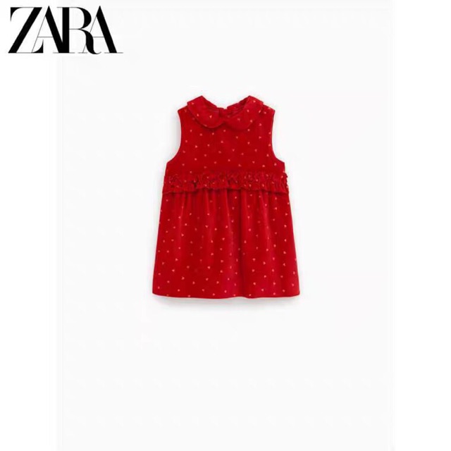 Váy nhung đỏ zara