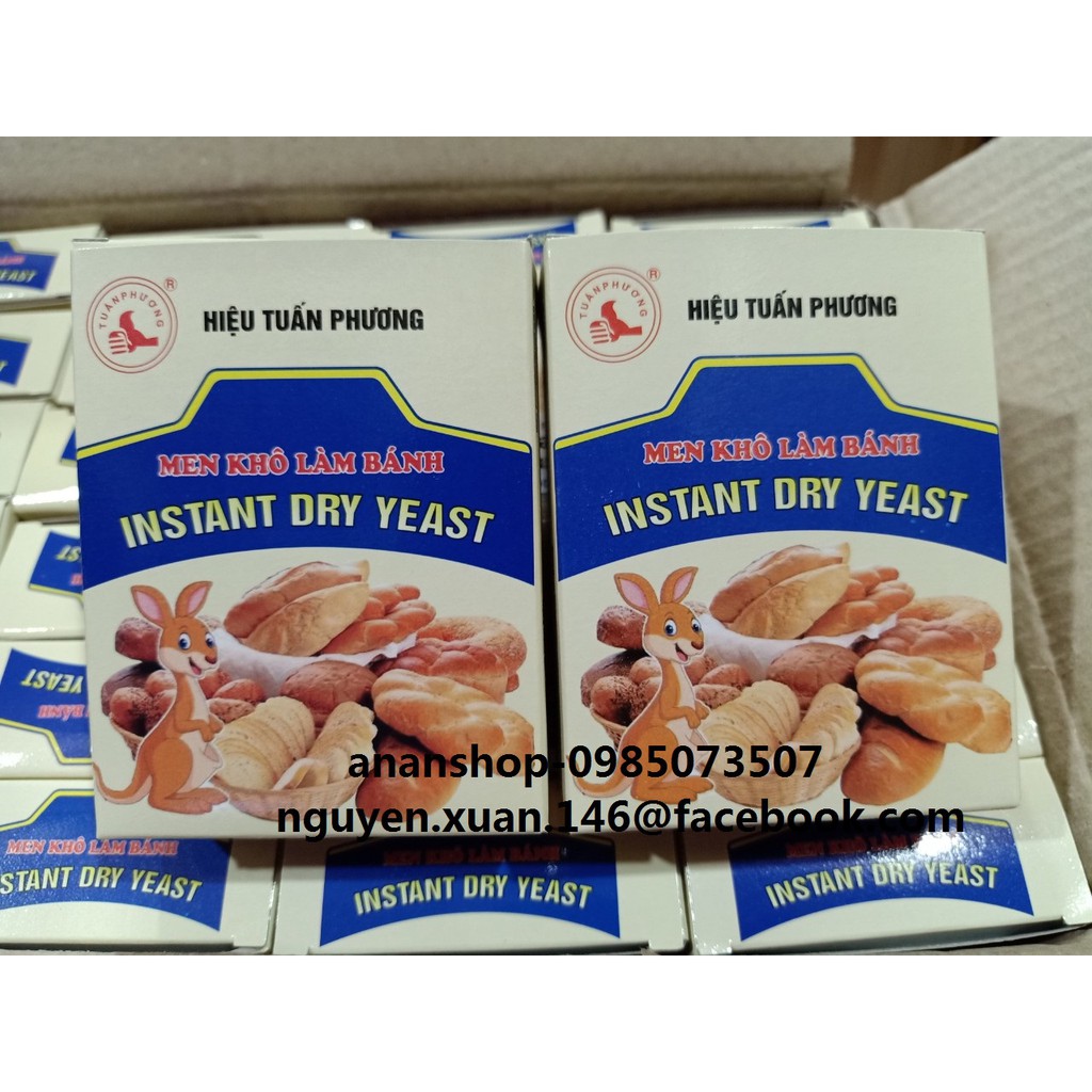 Hộp 5 gói Men instant dry yeast - men bánh mỳ - men lạt - men nở khô