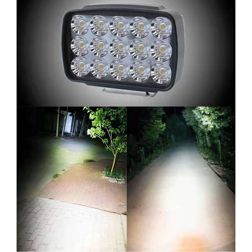 Đèn pha led trợ sáng điện áp từ 12V công suất 15w hoặc 24w