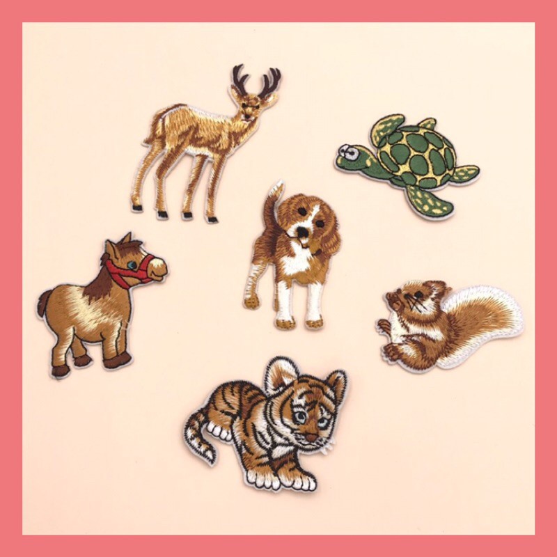Sticker Ủi, Miếng Patch Ủi DùngTrang Trí Quần Áo, Mũ Nón,Giày Vải Hình Động Vật
