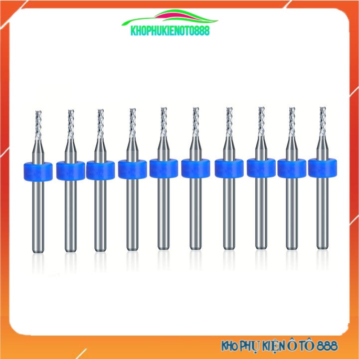 1 mũi phay ngón CNC kích thước tùy chọn 1.2mm, 1.5mm, 2mm, 2.5mm, 3mm