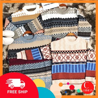 Áo Len Thổ Cẩm Họa Tiết Đẹp Hàng QC