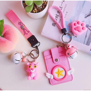 [CÓ ẢNH THẬT] Móc khóa sakura kèm ví đựng thẻ