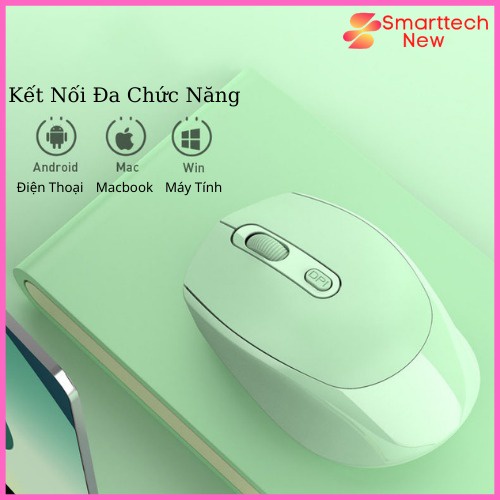Chuột Bluetooth M107, Kết Nối không dây và bluetooth 5.1 Hoặc Đầu Thu 2.4Ghz Yên Tỉnh, Pin Có Thể Sạc Lại