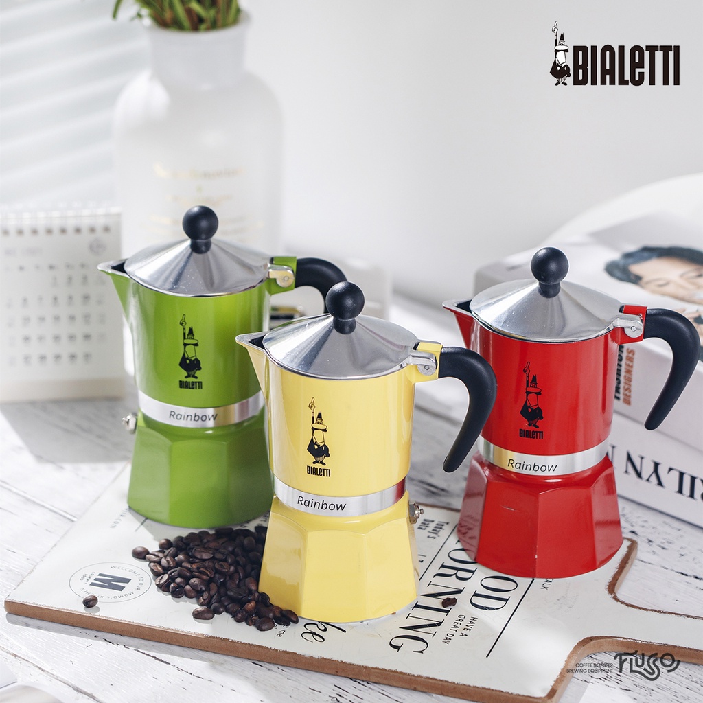 Ấm Pha Cà Phê Moka Bialetti Rainbow 3 Cups