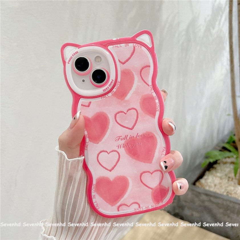 Ốp Điện Thoại Họa Tiết Tai Mèo Dễ Thương Cho iPhone 14 13 12 11 Pro Max SE2020 X XR Xs Max 7 8 Plus