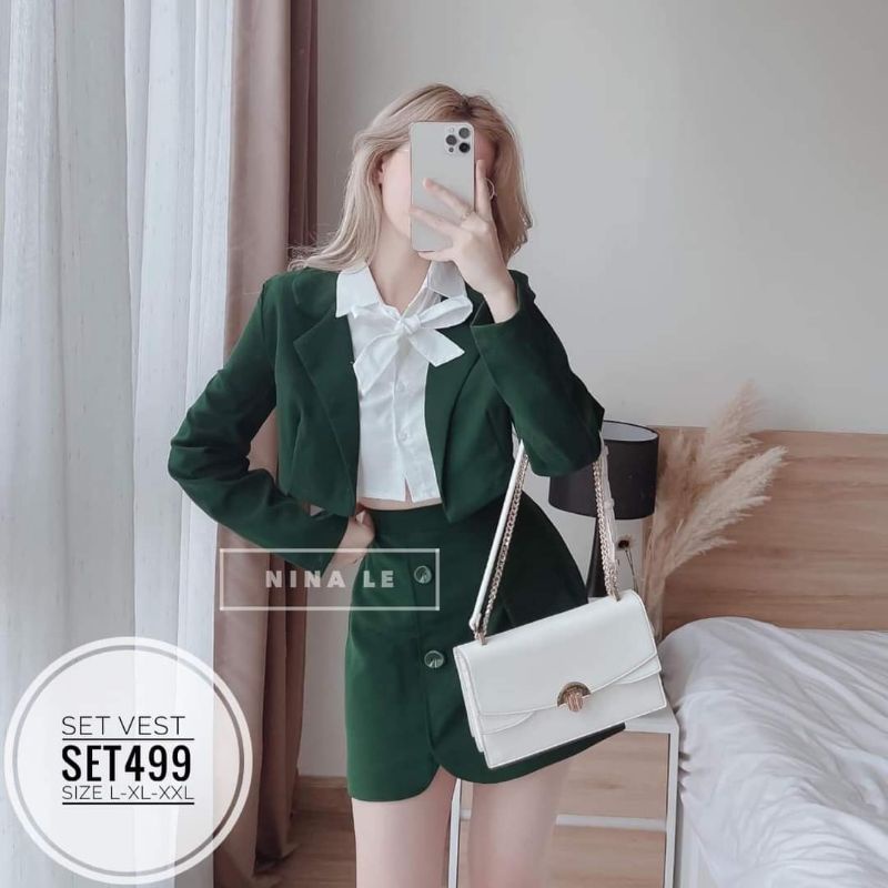 SET VEST 3 MÓN XANH SANG CHẢNH BIGSIZE