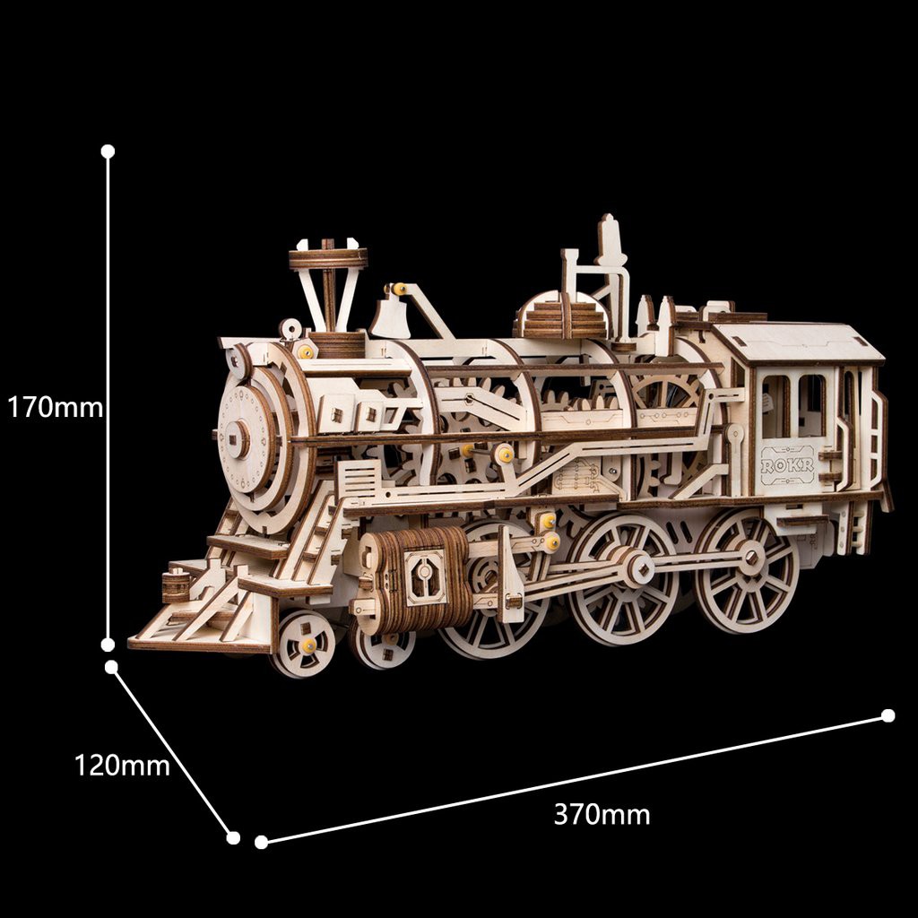 Mechanical Gears Locomotive - Đầu máy xe lửa chuyển động bằng các bánh răng Robotime