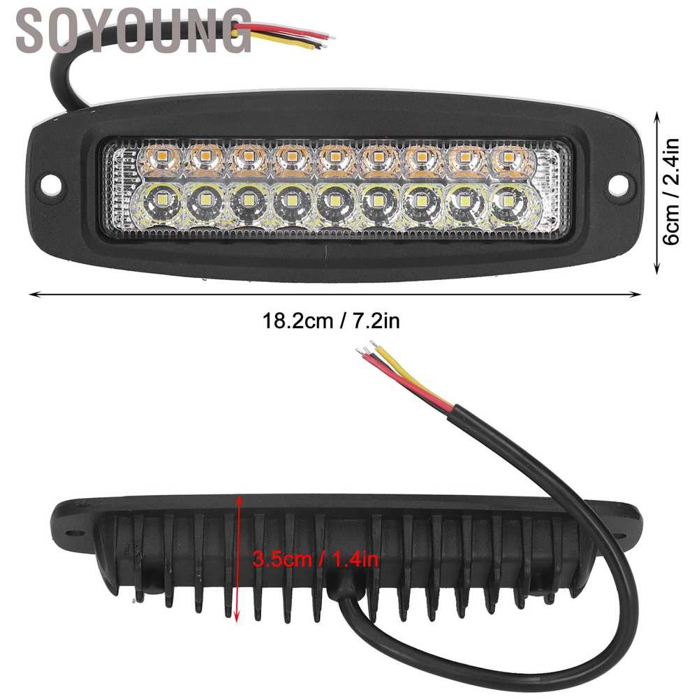 Đèn Led Cảnh Báo Đậu Nành 18w 2800lm Ip67 Chống Thấm Nước Cho Xe Jeep