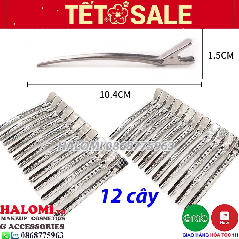 Kẹp Mỏ Vịt Làm Tóc Size To Chuyên Dụng Bằng Thép Chống Gỉ An Toàn Hàng Loại 1 Chính Hãng HALOMI