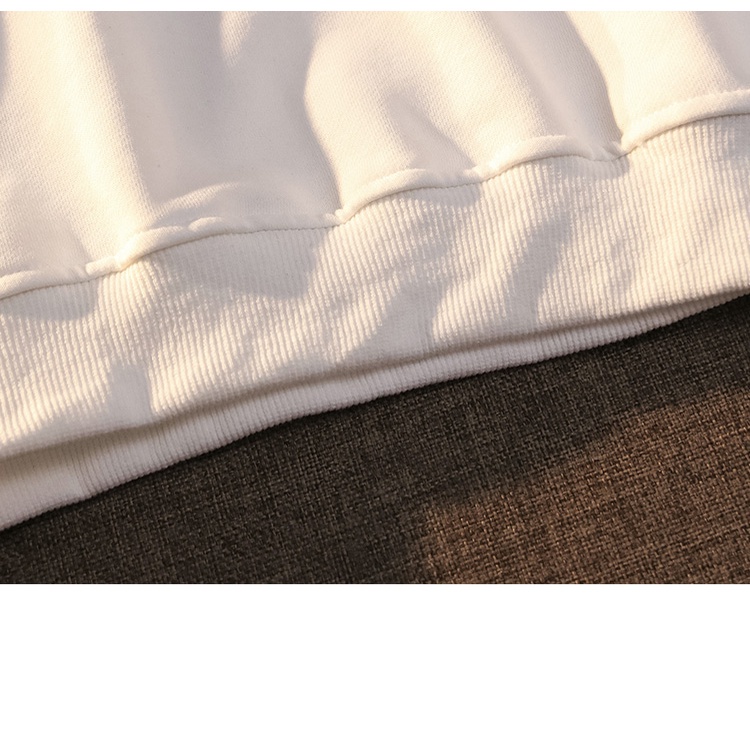 Round Neck Sweatshirt Women Korean Style Loose Cute Bear Letter Printing Female Long-sleeved Shirt Student Couple Jacket