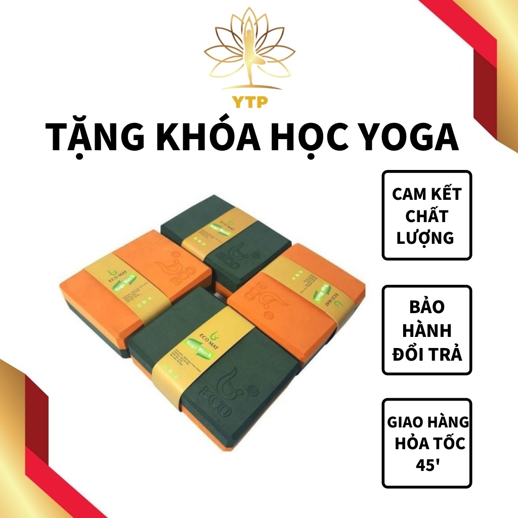 Block Yoga | Gạch Yoga Cao Cấp L1GACH7CM Loại 1, Dày 7cm, Cứng, Chắc Tay, Không Xẹp Lún, 2 Màu Phối Đẹp, 1 Viên GKK