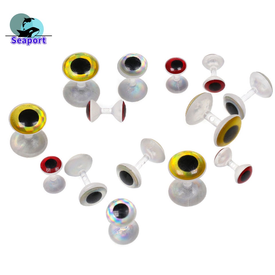 Set 10 Mắt 3D 6mm 8mm 10mm Hỗ Trợ Câu Cá