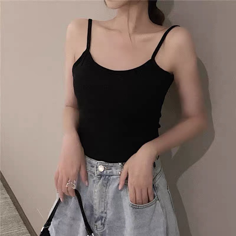 Áo thun 2 dây siêu mịn cotton co giãn 4 chiều ôm body chất đẹp