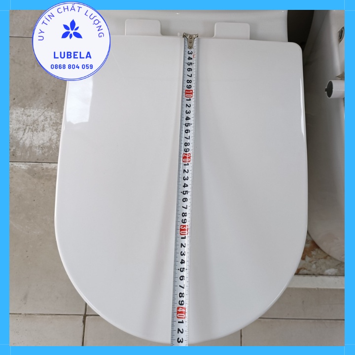 Nắp bồn cầu rơi êm.  nap bon cau chu U. Bảo hành 12 tháng