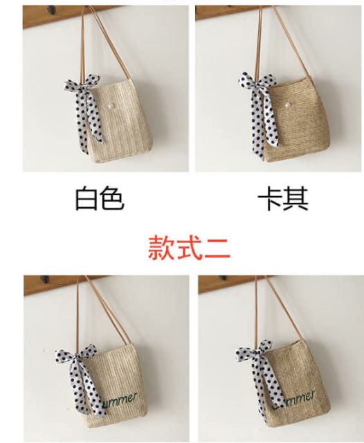 (New style) Túi cói summer thắt nơ bi NCS | BigBuy360 - bigbuy360.vn