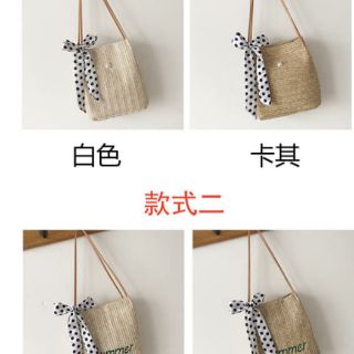 (New style) Túi cói summer thắt nơ bi NCS