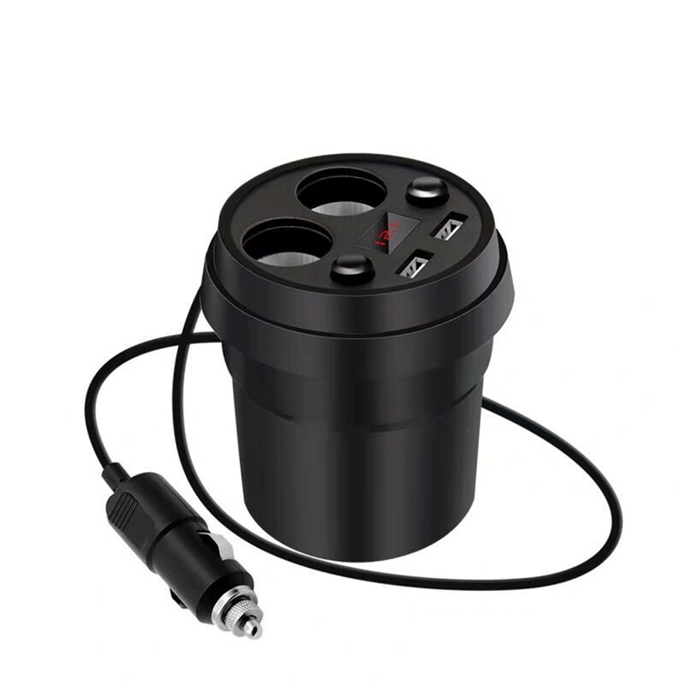 Cốc Sạc Điện Thoại Hai Cổng USB 3.1a Tích Hợp Bật Lửa Thuốc Lá Màn Hình Kỹ Thuật Số Cho Xe Hơi