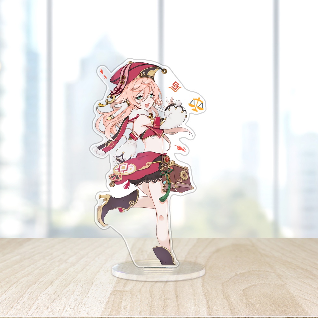 Mô Hình Standee bằng nhựa mica arcrylic in hình Yanfei Genshin impact trang trí bàn học bàn làm việc làm quà tặng