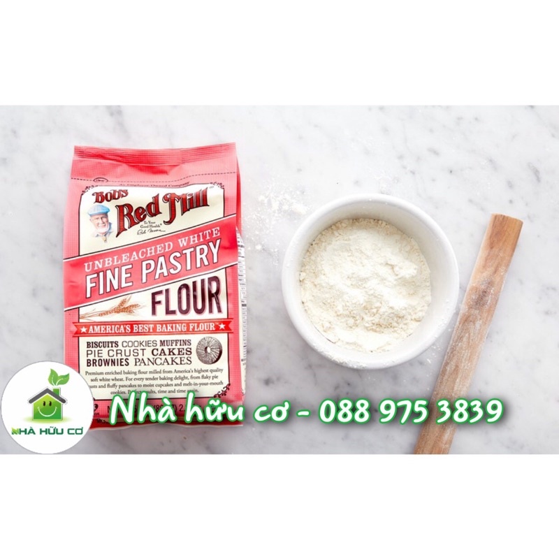 Date: 6/2025 - Bột mì mềm không tẩy Bob's Red Mill 2.27kg - Làm bánh ngọt, bánh sừng bò, bánh mì, pancake, muffin...