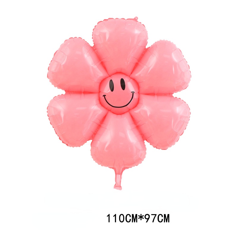 （100cm） Bong Bóng Lá Nhôm Hình Hoa Cúc / Mặt Cười / Mặt Cười Trang Trí Tiệc Sinh Nhật / Trường Mẫu Giáo