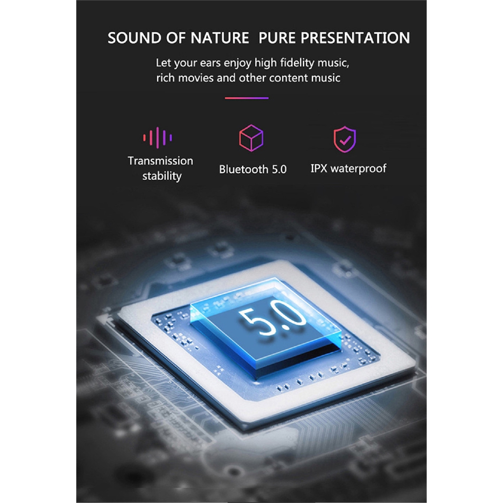 Tai Nghe Bluetooth V5.0 Không Dây KèM Mic Cho iPhone Xiaomi