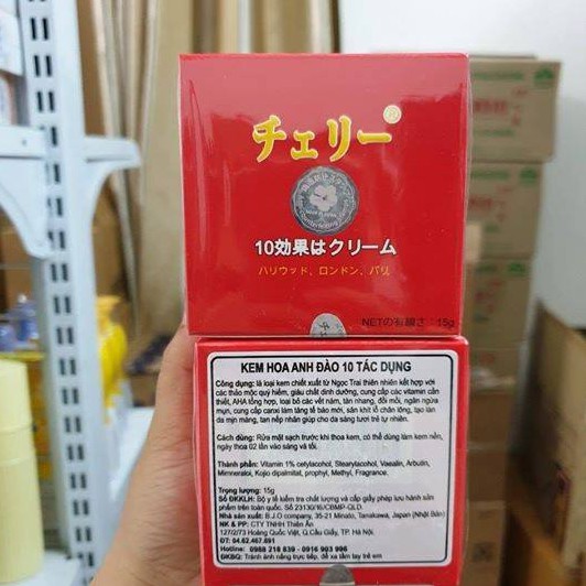 Kem hoa anh đào nhật bản tem tròn hàng chính hãng