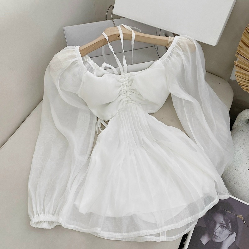 Sét Áo Rút Dây Hở Lưng Mix Short 🦋FREESHIP 🦋Áo Cổ Rộng Phối Dập Li Mix Dây Rút Tay Siêu Xinhh