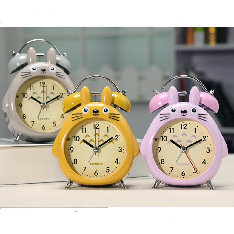 Đồng hồ báo thức chuông đôi cao cấp mã 708 tiện ich , đồng hồ báo thức TOTORO dễ thương- giao màu ngẫu nhiên