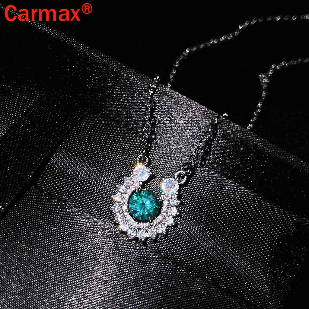 Vòng cổ mặt đá xanh lá cổ điển thời trang tùy chọn kiểu dáng