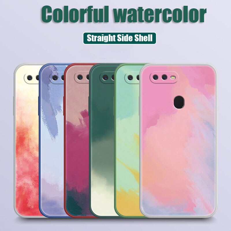 Ốp Điện Thoại Silicon Màu Nước Gradient Cho Oppo A5S A3S A57 R9S Plus R11S F9 Pro F11