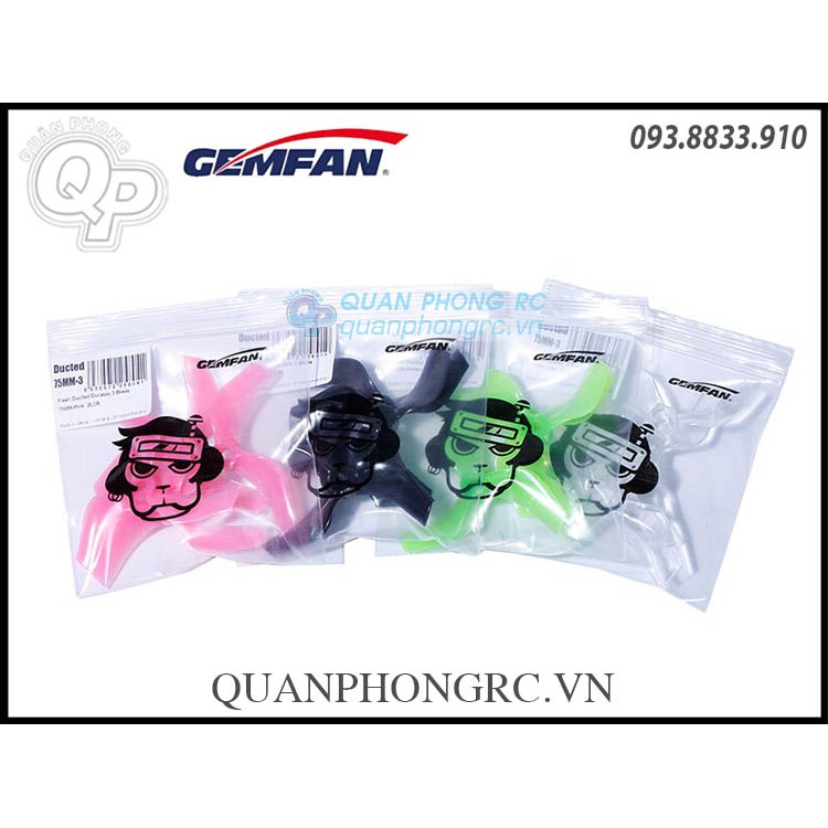 2 Cặp Cánh 3 Lá GEMFAN 75mm Micro Ducted 3 Blades Propellers (4 Pcs/Set)