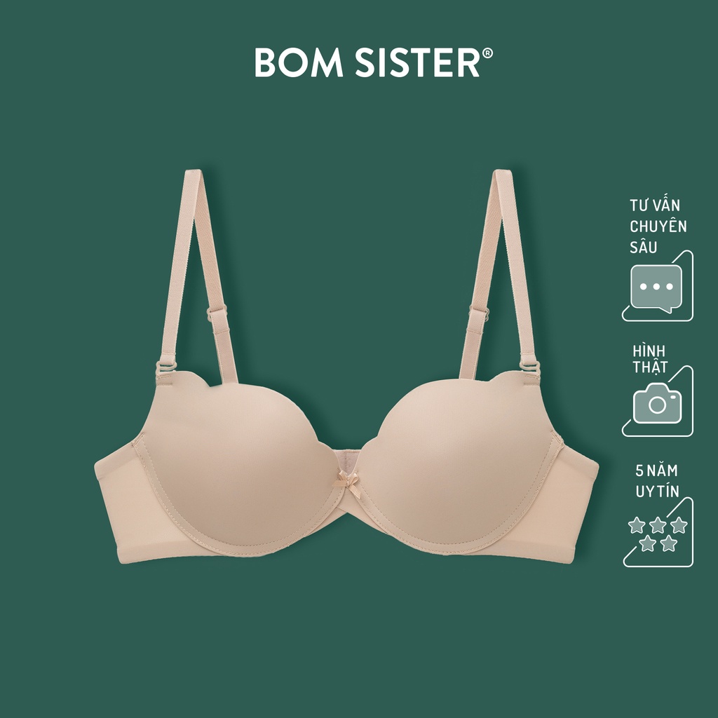 [Mã FARSBRBOM1 giảm 10% đơn 99K] Áo lót mút mỏng có gọng thun lạnh màu trơn nâng ngực tự nhiên BOM SISTER MU1002