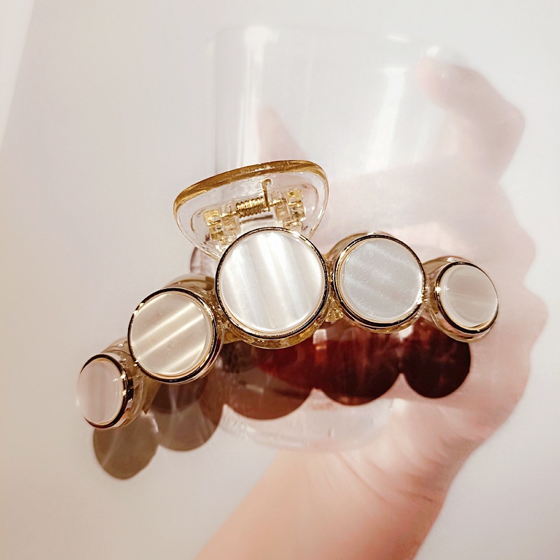 Kẹp tóc đính ngọc xà cừ kiểu hàn quốc sang xinh cặp tóc đuôi ngựa mã KT108 tại KepTocMot