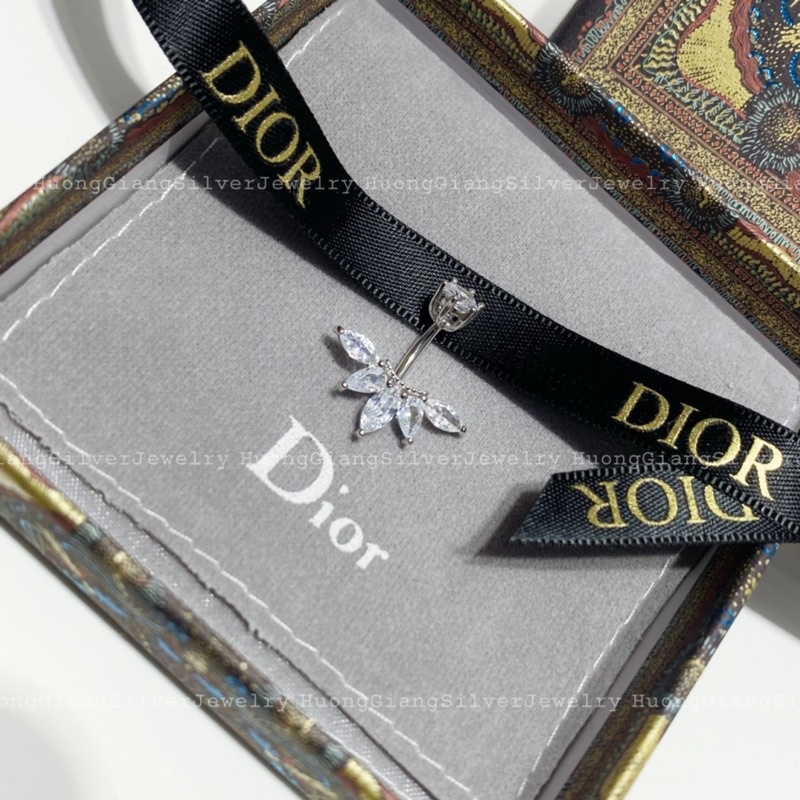 Khuyên rốn Doris Bạc s925 xi kim - HuongGiangSilver