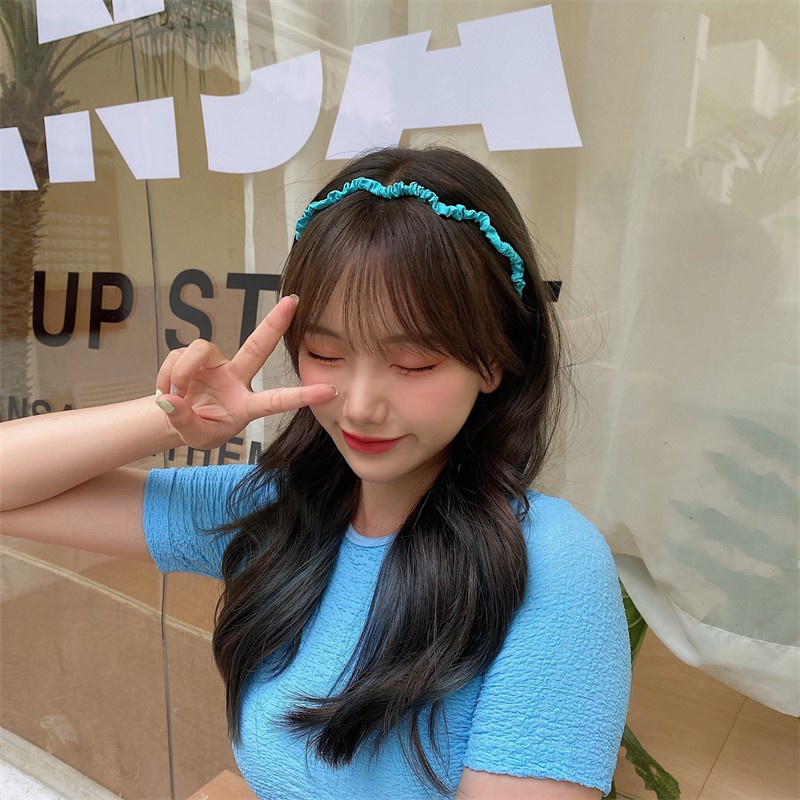Dây cột tóc xếp nếp kiểu Hàn Quốc đơn giản cho nữ 2021 F155