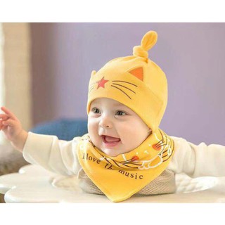 SET MŨ YẾM HÌNH MÈO CHO BÉ