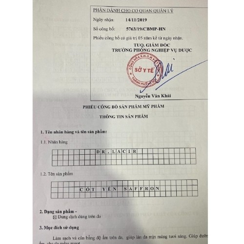 Toner Cốt Yến Safron Drlacir Chai 100ml,Cân bằng độ ẩm trên da,Giúp co nhỏ lỗ chân lông,Giúp làm sạch sâu cặn bã | BigBuy360 - bigbuy360.vn