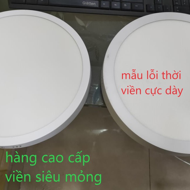 Ốp trần nổi 24W viền siêu mỏng 10mm (ánh sáng trắng - thân nhôm cao cấp mặt kính sang trọng - bảo hành 2 năm)