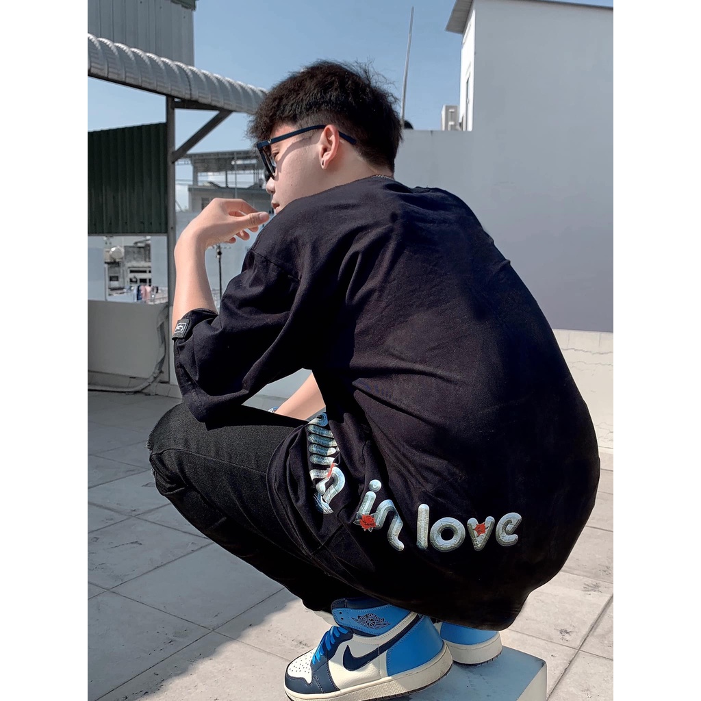 Áo Thun Tay Lỡ Unisex FALLING IN LOVE TEE - THE F BRAND | BigBuy360 - bigbuy360.vn