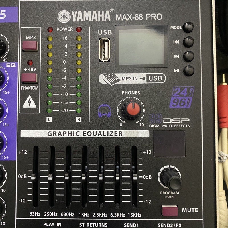 Bàn Trộn Âm Thanh Mixer Yamaha Max 68 PRO-Bản nâng cấp mới nhất hỗ trợ nguồn 48v và 5v có bluetooth bảo hành 12 tháng