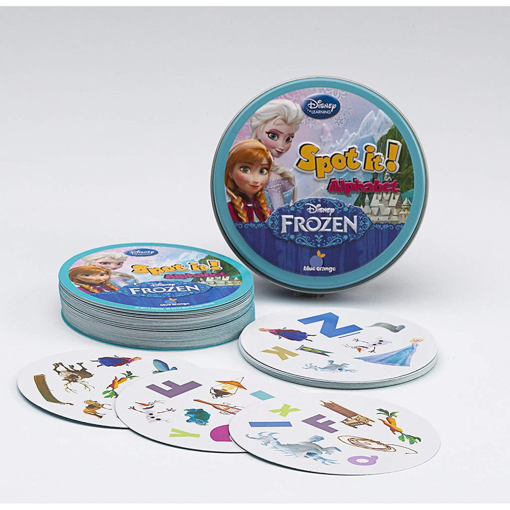 Spot It! Disney Frozen Bộ trò chơi tìm thẻ họa tiết Disney Frozen thú vị