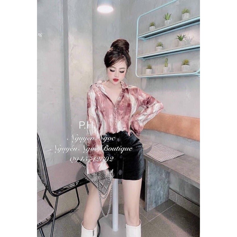 ÁO SƠ MI LỤA LOANG